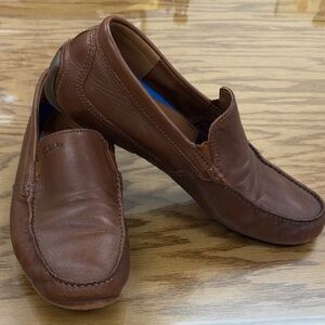 Clark’s Markman Plain Driving Loafers Men’s 11 Shoes Tan Brown Slip On 15890